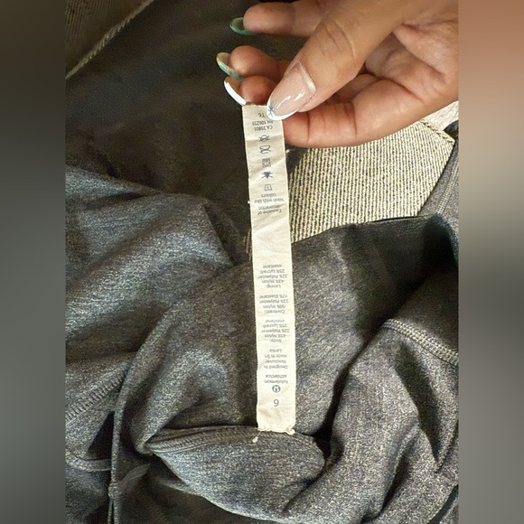 Lululemon Featherlight Tight Heathered Black - Picture 7 of 9